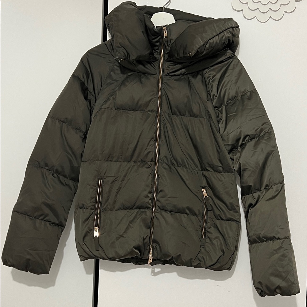 Zara Olive Puffer Jacket